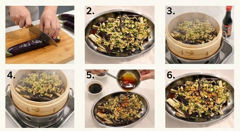 勁辣蒜椒蒸茄子