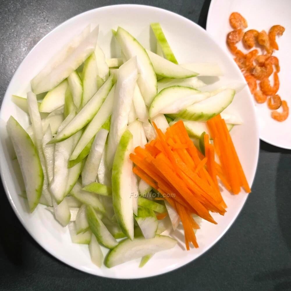 乾炒節瓜蝦米-材料