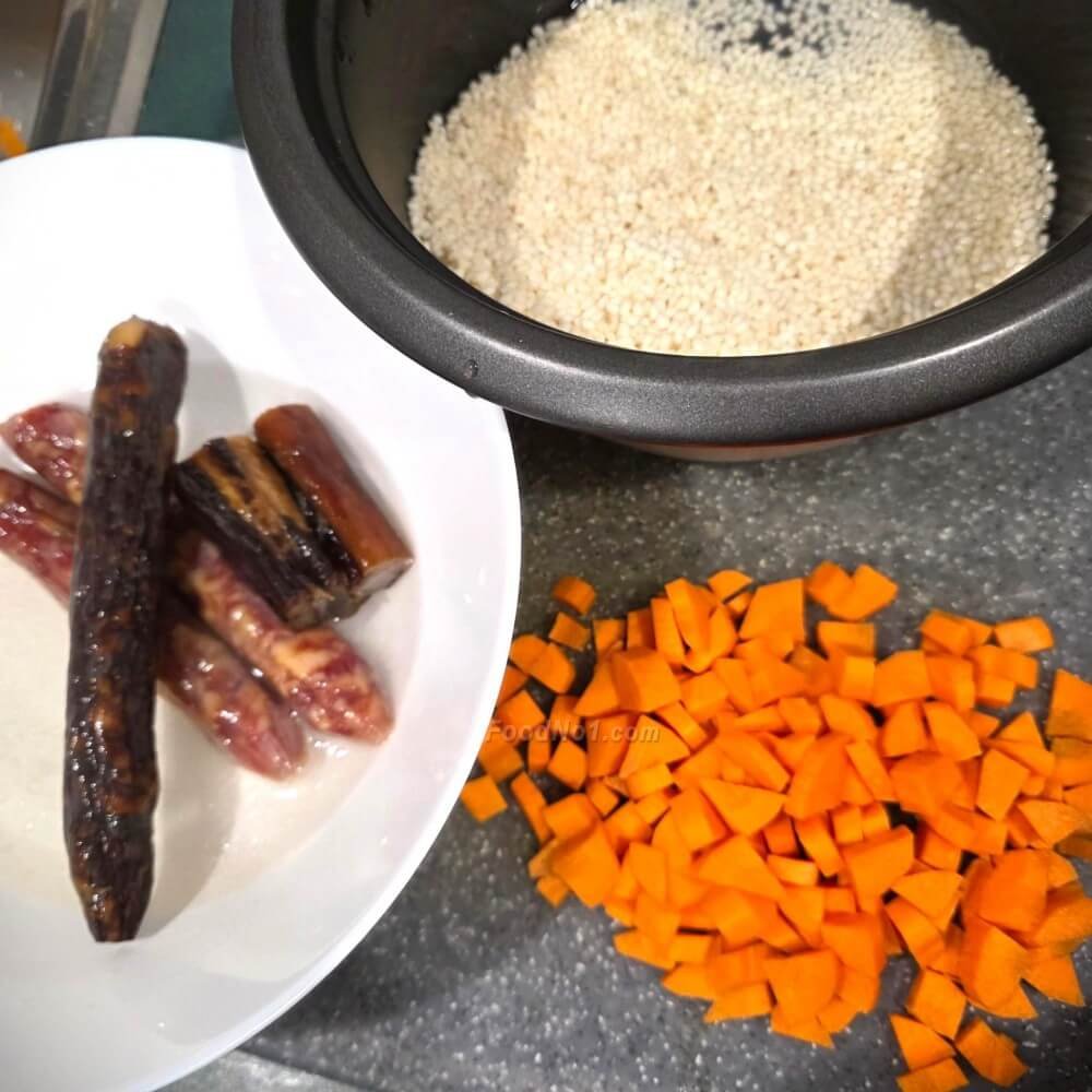 生炒風味臘味糯米飯-材料