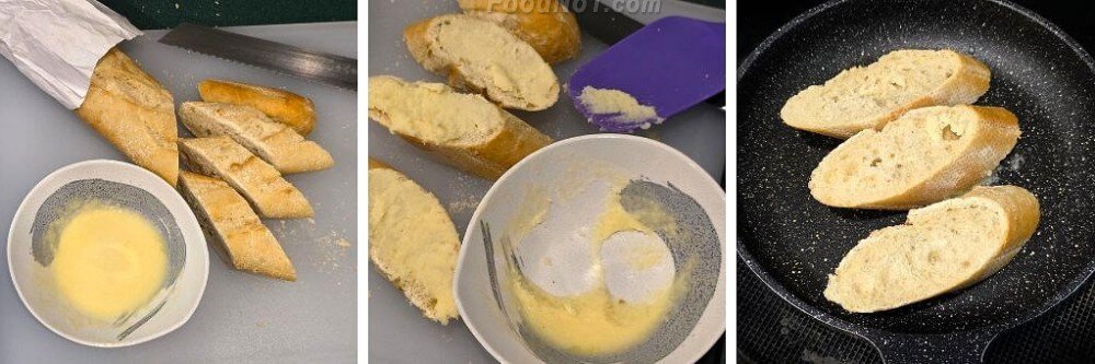 香煎蒜蓉法包-步驟