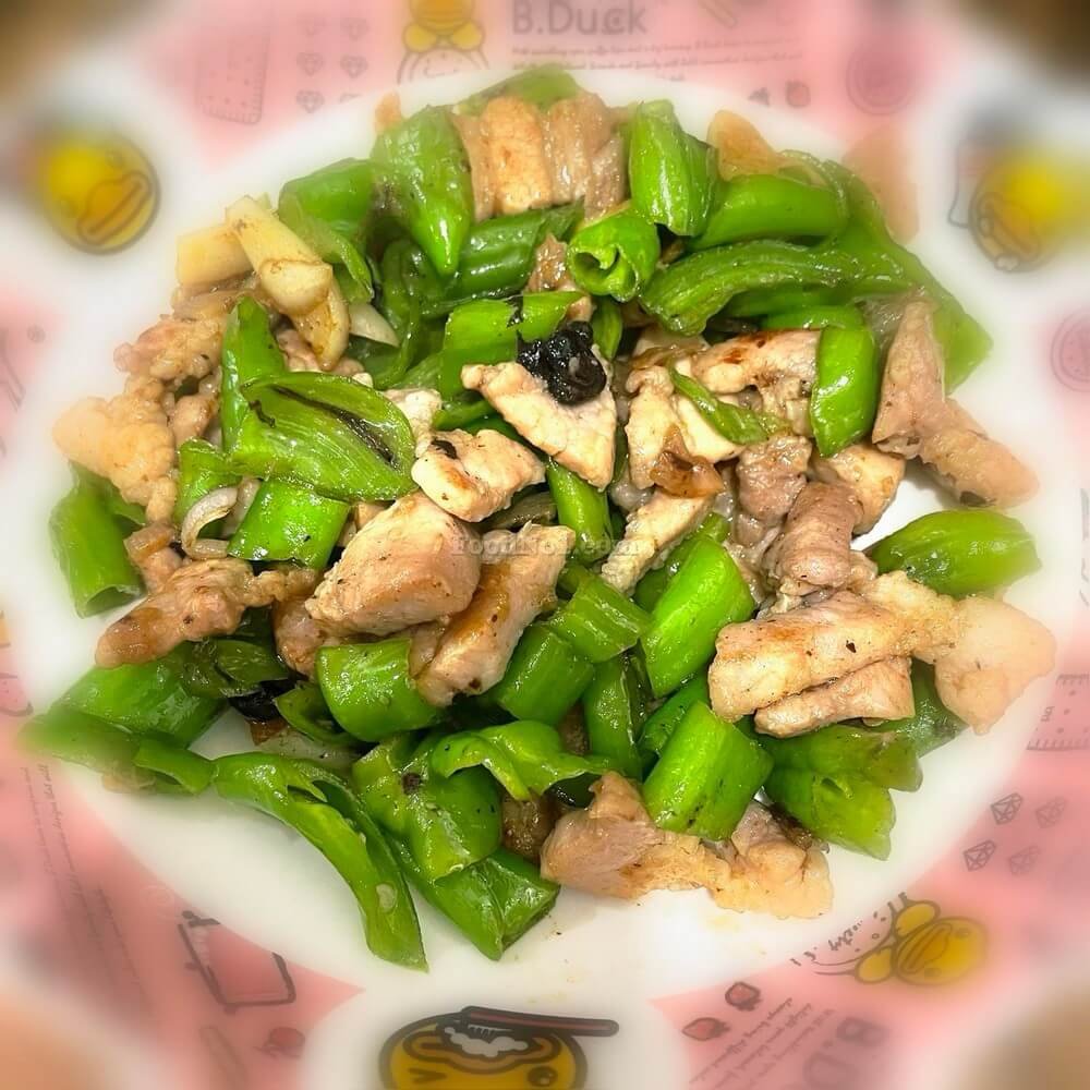 豆豉梅頭肉炒青椒