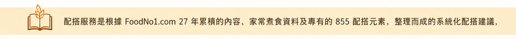 FoodNo1 配搭服務說明