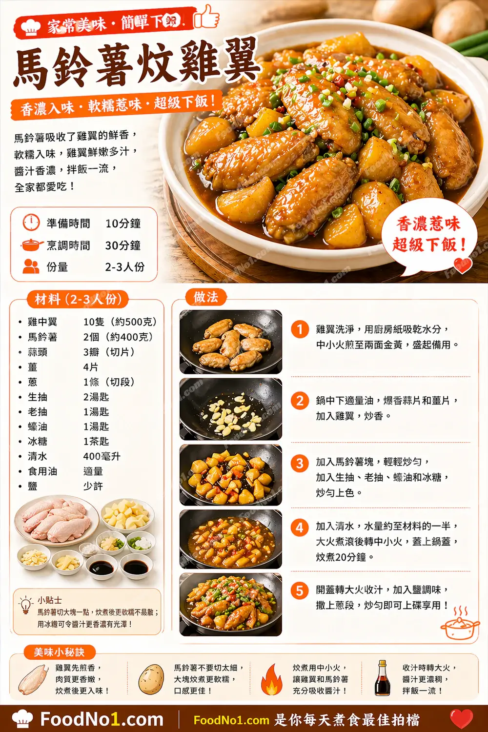 馬鈴薯炆雞翼