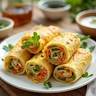 蔬菜雞蛋卷 (Vegetable Egg Roll)