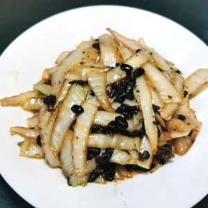 豆豉鯪魚油炒紹菜梗