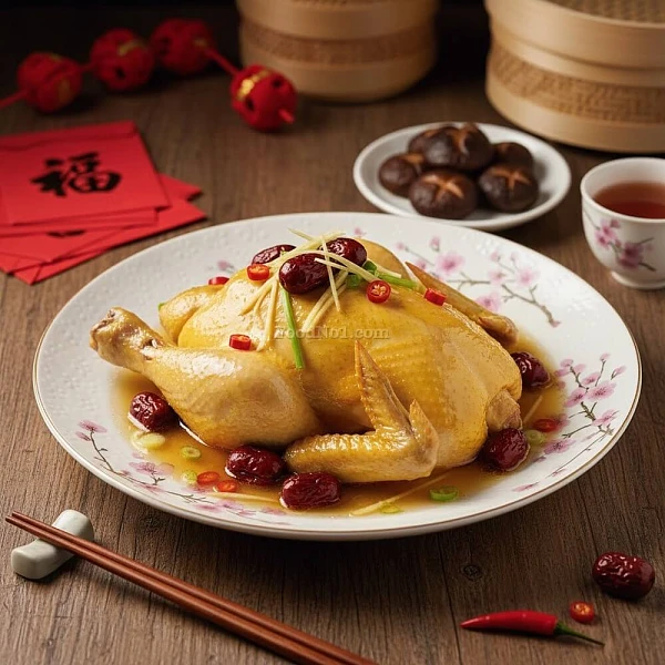 金雞報喜 紅棗浸雞