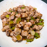 紅蔥醬爆豬肉粒