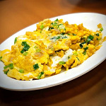 古早味菜脯蔥花煎蛋 喜醬快炒羅馬生菜